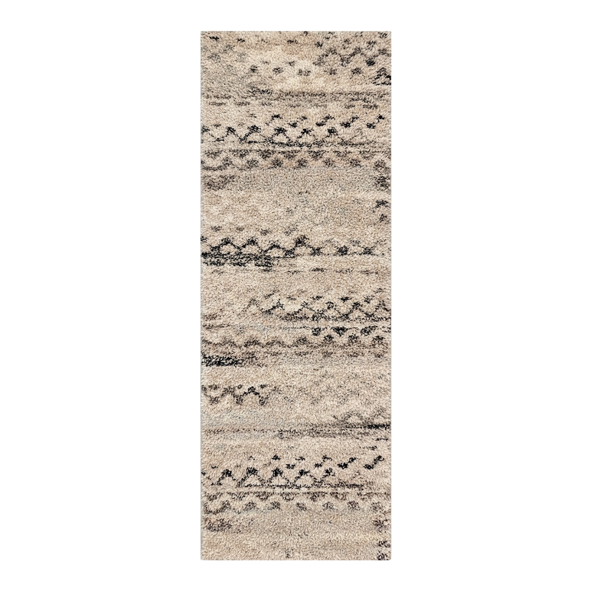 Runner rug transformed from product image to hallway room scene